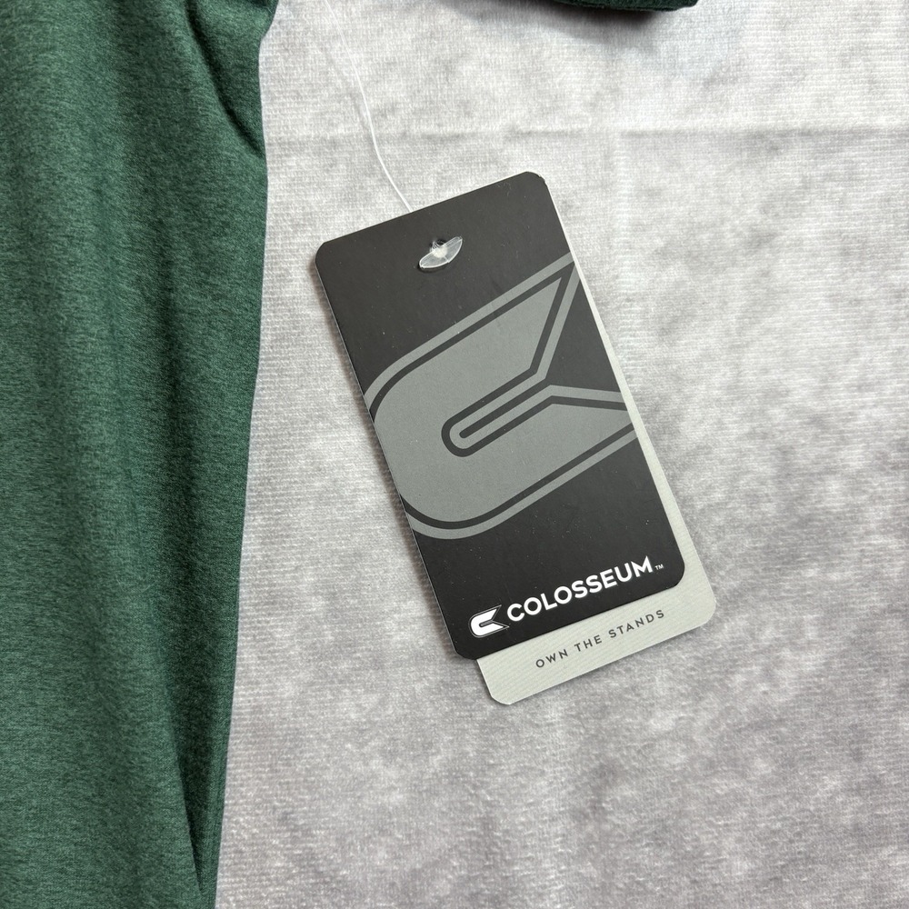 Michigan State Spartans T Shirt Mens L Green Stretch Performance Sample Rare NEW - Picture 2 of 8